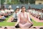 थोरात क्रीडा संकुलात 4000 विद्यार्थ्यांच्या सहभागात योगा शिबिर संपन्न