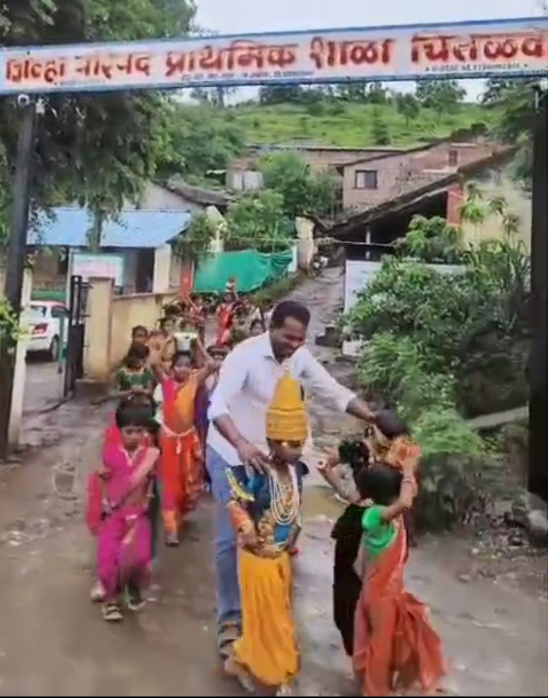 आषाढी एकादशीच्या निमित्ताने,,,जि.प.प्राथ.शाळा,चितळवेढे, पायी दिंडी सोहळ्याचे आयोजन